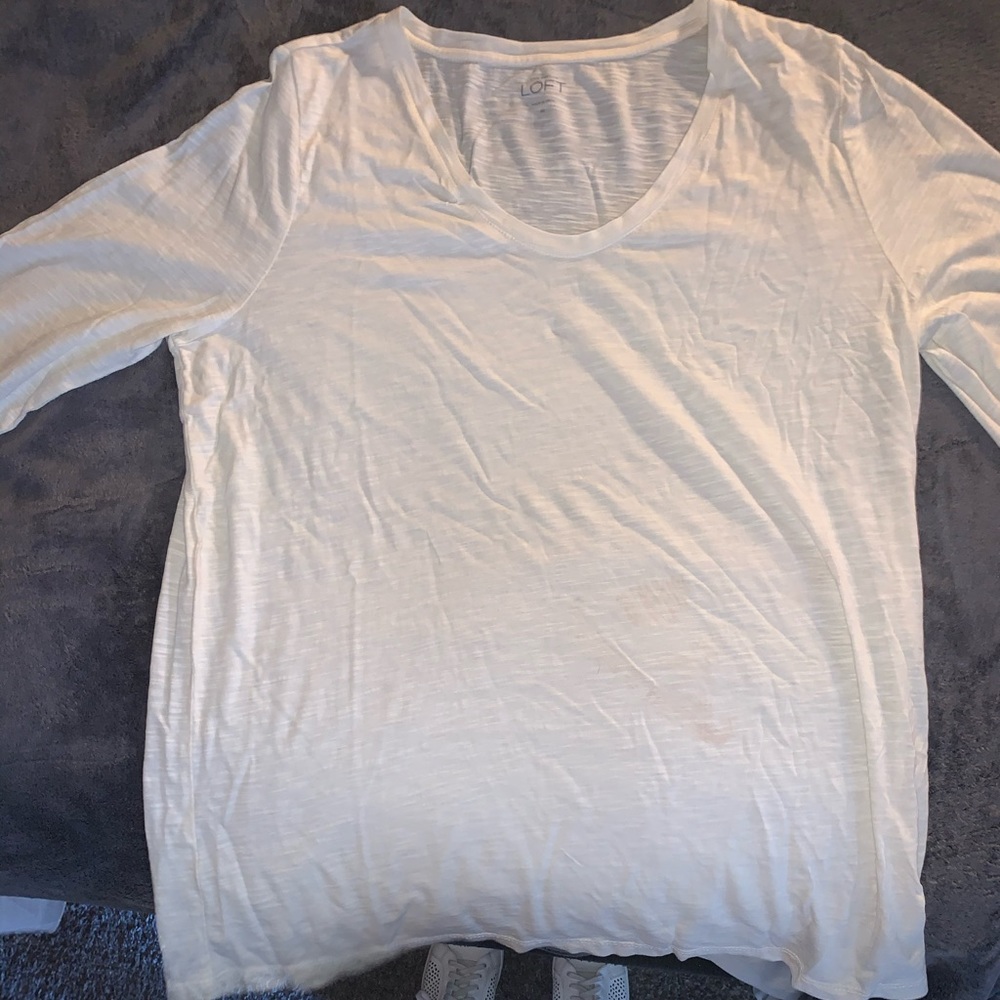 Loft White Long sleeve tee